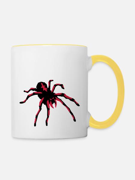 Tarantula Spider - Tasse zweifarbig - Weiß/Gelb