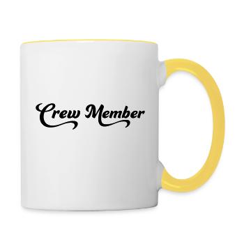 crew - Mug contrasté - blanc/jaune - Droite