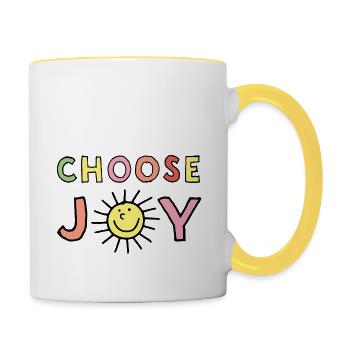 Choose Joy - Contrasting Mug - white/yellow - Right