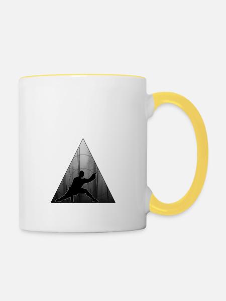 Shaolin - Tasse zweifarbig - Weiß/Gelb
