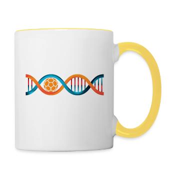 Handball Is In My DNA - Mug contrasté - blanc/jaune - Droite