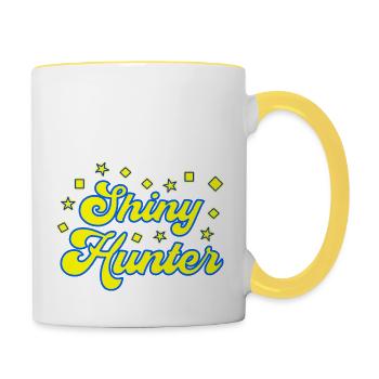 shiny hunter poke monster - Contrasting Mug - white/yellow - Right