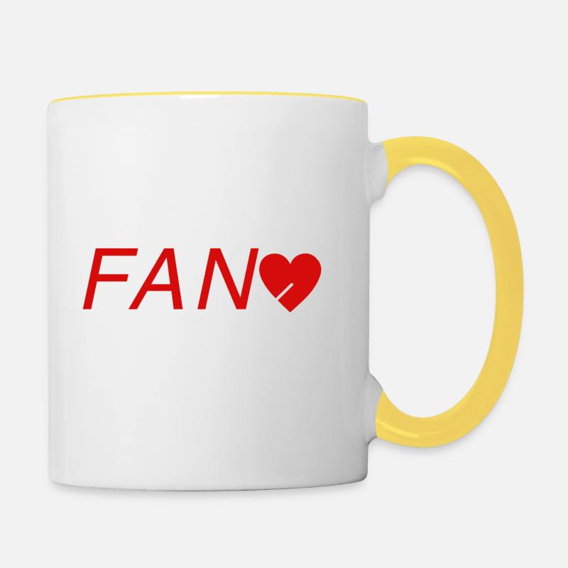 Fanø Herzen - Tasse zweifarbig - Weiß/Gelb