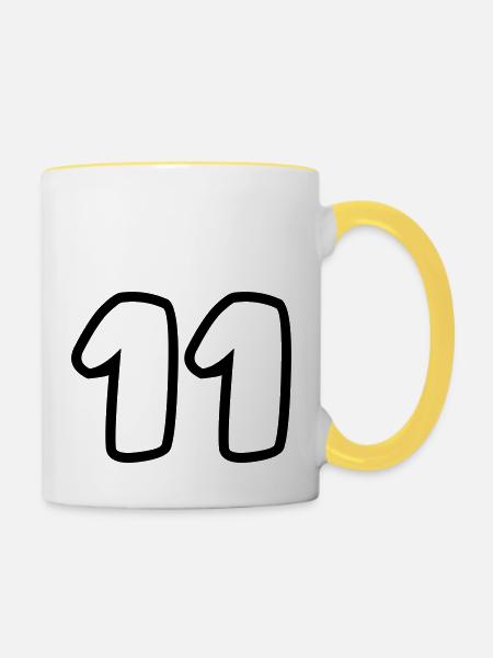 11 - Tasse zweifarbig - Weiß/Gelb