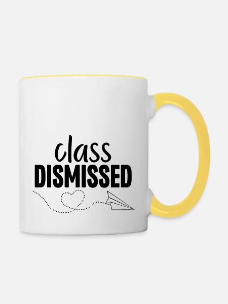 Klasse Abgelehnt - Tasse zweifarbig - Weiß/Gelb