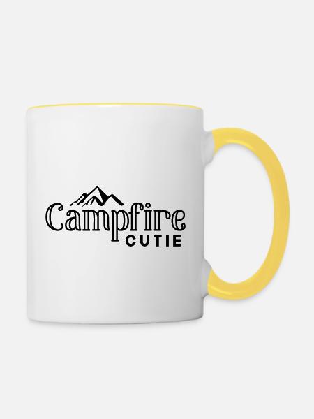 Campfire Cutie - Tasse zweifarbig - Weiß/Gelb