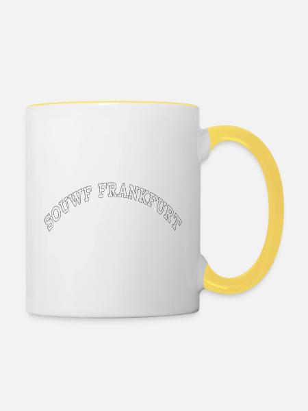 SOUWF FRANKFURT STATE OF MIND - Tasse zweifarbig - Weiß/Gelb