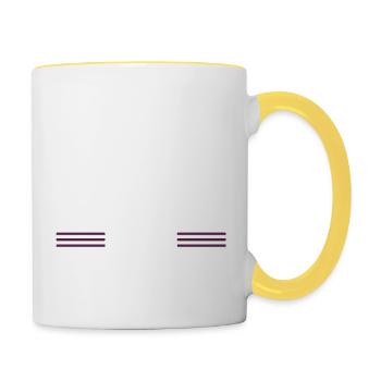dad blogger wood forester lumberjack forestry tree - Tasse zweifarbig - Weiß/Gelb - Rechts
