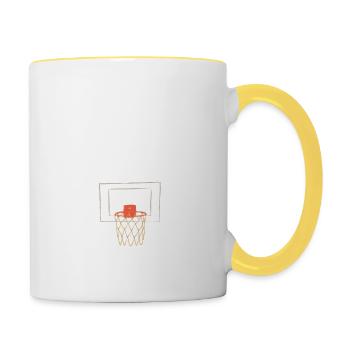 mon rêve -cadeau fan de basketball - Mug contrasté - blanc/jaune - Droite