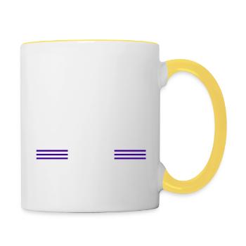 casque de sécurité love axes - Mug contrasté - blanc/jaune - Droite