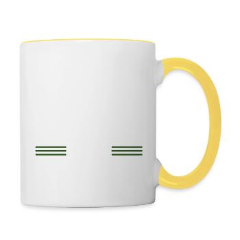 the carpenters funny carpenter quotes woodworking - Tasse zweifarbig - Weiß/Gelb - Rechts