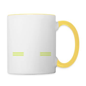 arboriculture birthday gift statement - Contrasting Mug - white/yellow - Right