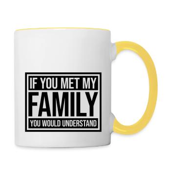 you would understand quote - Contrasting Mug - white/yellow - Right