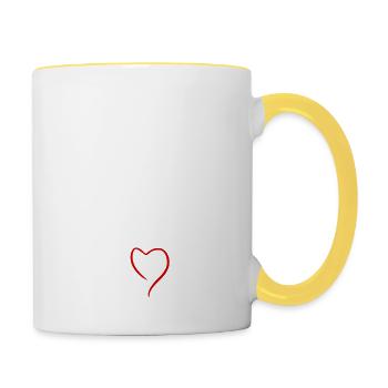 Petit cœur de beurre - Mug contrasté - blanc/jaune - Droite