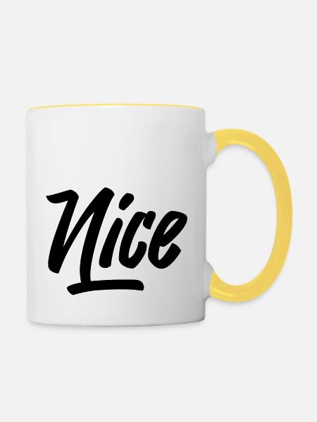 NETT - Tasse zweifarbig - Weiß/Gelb