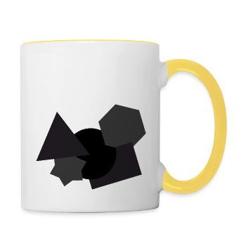 Forme - Mug contrasté - blanc/jaune - Droite