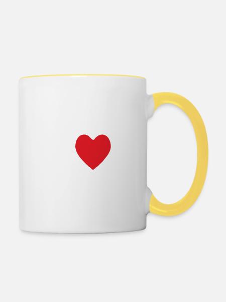 TREN INSIDE - I LOVE TREN - Tasse zweifarbig - Weiß/Gelb