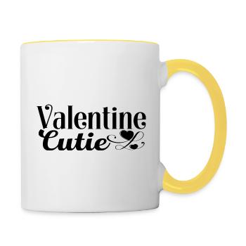 Valentine Cutie - Contrasting Mug - white/yellow - Right