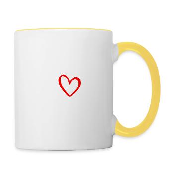 iLoVeAirsoft white - Tasse zweifarbig - Weiß/Gelb - Rechts