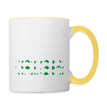 100% irlandais aujourd’hui seulement - Mug contrasté - blanc/jaune - Droite