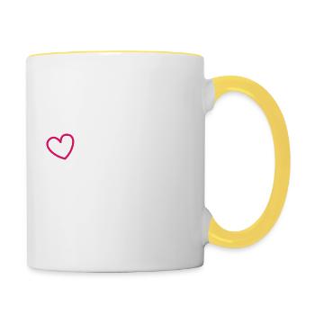 Einzelstück - Tasse zweifarbig - Weiß/Gelb - Rechts