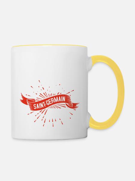 ICH MAG VIEL - Tasse zweifarbig - Weiß/Gelb