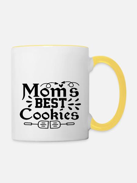 Moms Best Cookies - Tasse zweifarbig - Weiß/Gelb