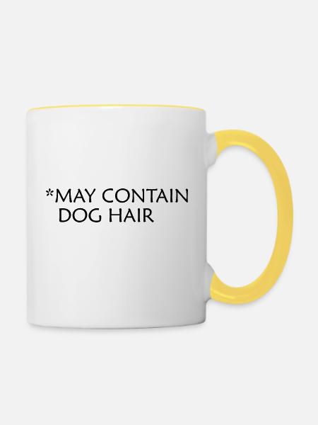 Dog Hund - Tasse zweifarbig - Weiß/Gelb
