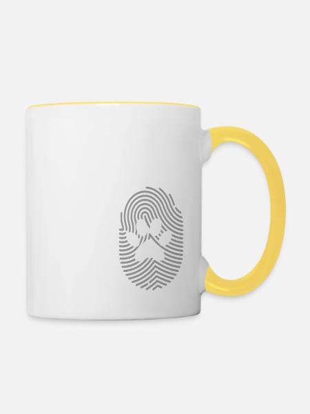 Hund Dog - Tasse zweifarbig - Weiß/Gelb