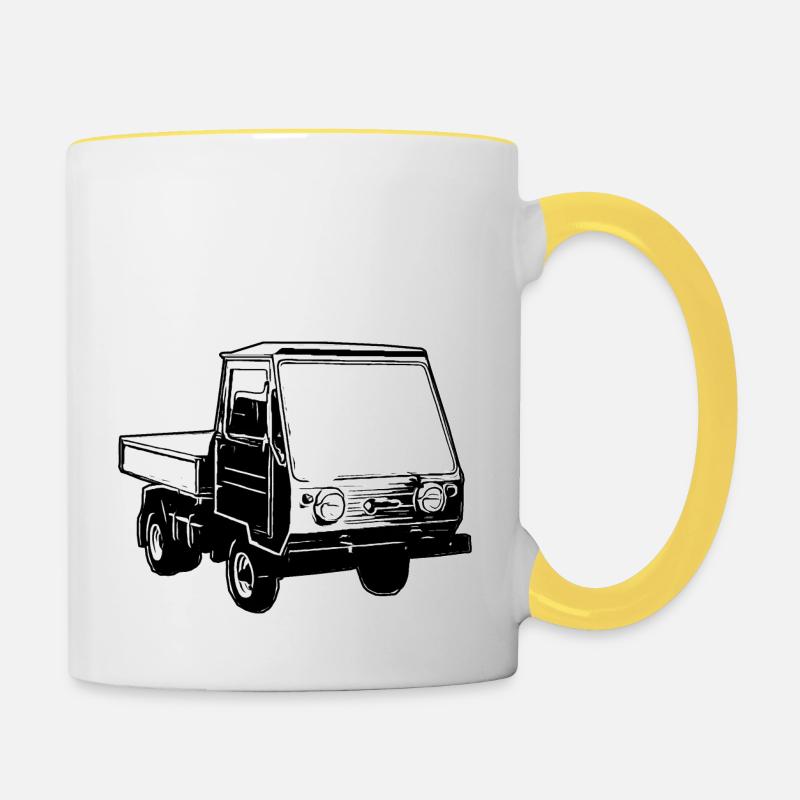 Multicar M25 Multicar Neu Multricar Lastkraftwagen - Tasse zweifarbig - Weiß/Gelb