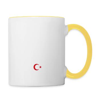 Je vous promets Turquie - Mug contrasté - blanc/jaune - Droite
