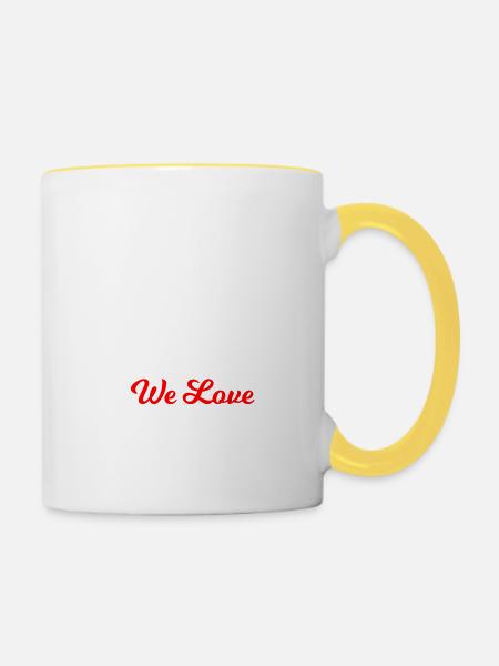 Hund Dog - Tasse zweifarbig - Weiß/Gelb