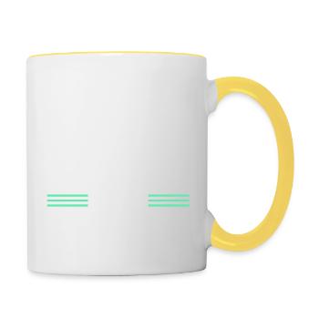 Déclaration du blogueur Hearbeat Logging Blague - Mug contrasté - blanc/jaune - Droite