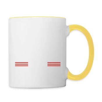 Present Idea Carpenter Humor - Contrasting Mug - white/yellow - Right