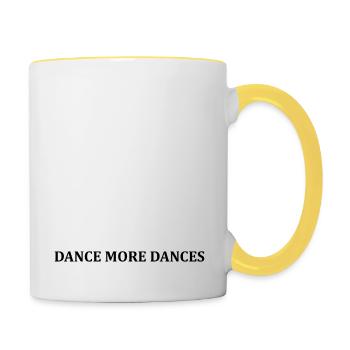 Dancing Dance Music - Tasse zweifarbig - Weiß/Gelb - Rechts