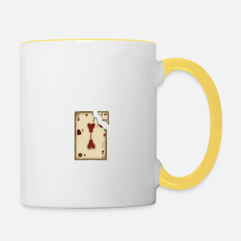Carte déchirée - Mug contrasté - blanc/jaune