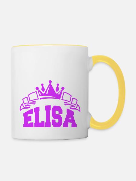 elisa - Tasse zweifarbig - Weiß/Gelb