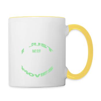 statement bakers motto funny gym baker appeal - Tasse zweifarbig - Weiß/Gelb - Rechts