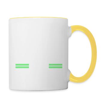 Bûcheron charpentier bébé et enfant en bas âge chemises - Mug contrasté - blanc/jaune - Droite