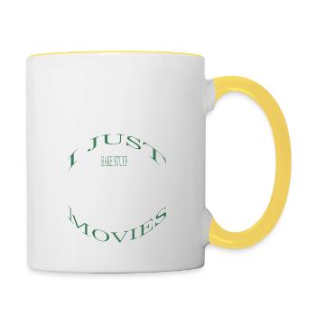 confiserie bakers shirt present baking bread - Tasse zweifarbig - Weiß/Gelb - Rechts