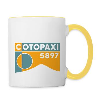 Cotopaxi Climb Height Volcano Ecuador Souvenir - Contrasting Mug - white/yellow - Right