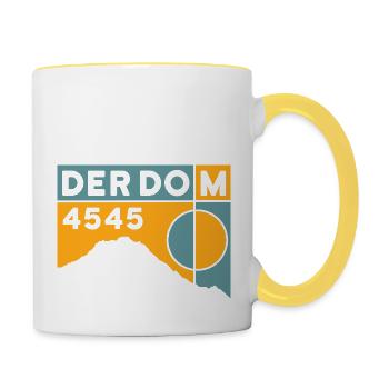 The Dom Mountain Hiking Mountain Tour High Tour Souvenir - Contrasting Mug - white/yellow - Right