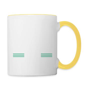 funny carpenter carpenter funny tshirts lumberman - Tasse zweifarbig - Weiß/Gelb - Rechts