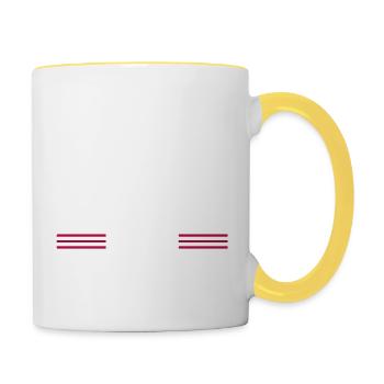 forester birthday present plumber - Tasse zweifarbig - Weiß/Gelb - Rechts