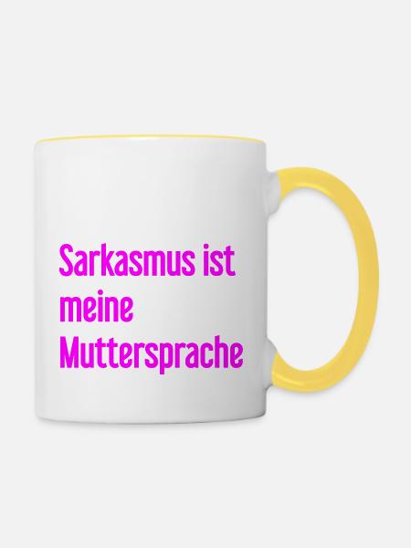 Sarkasmus-Profi - Tasse zweifarbig - Weiß/Gelb