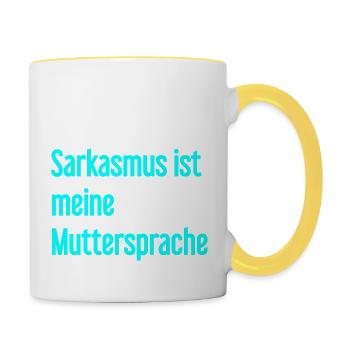 Sarcasm Pro - Contrasting Mug - white/yellow - Right