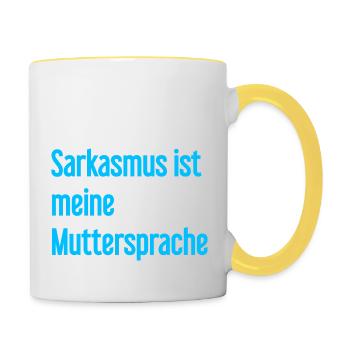 Sarcasm Pro - Contrasting Mug - white/yellow - Right