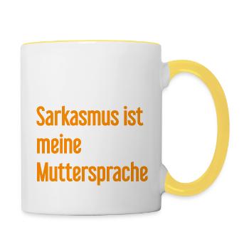 Sarcasm Pro - Contrasting Mug - white/yellow - Right