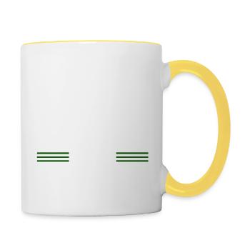 Amériques dictons charpentier drôle T-shirts plombier - Mug contrasté - blanc/jaune - Droite