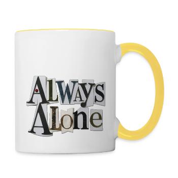 Always Alone - Contrasting Mug - white/yellow - Right